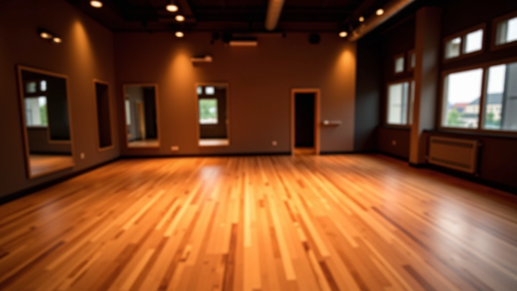 Dance floor in Liepāja venue with themed lighting, mirrors, and wooden floor for weekend dance night